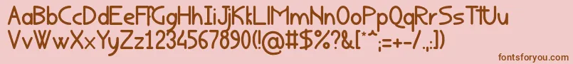 Rondouillard Font – Brown Fonts on Pink Background
