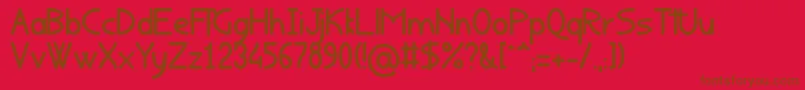 Rondouillard Font – Brown Fonts on Red Background