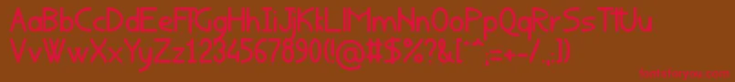 Rondouillard Font – Red Fonts on Brown Background