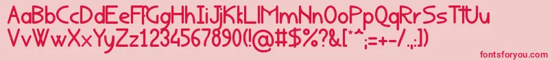 Rondouillard Font – Red Fonts on Pink Background