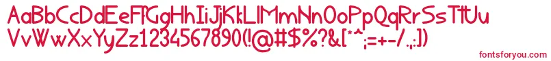 Rondouillard Font – Red Fonts on White Background
