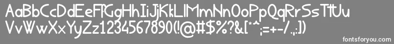 Rondouillard Font – White Fonts on Gray Background