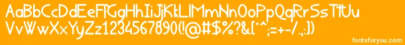 Rondouillard Font – White Fonts on Orange Background