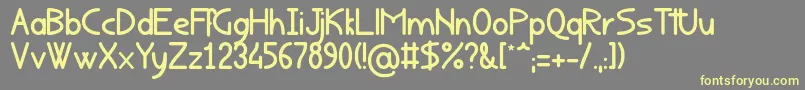 Rondouillard Font – Yellow Fonts on Gray Background