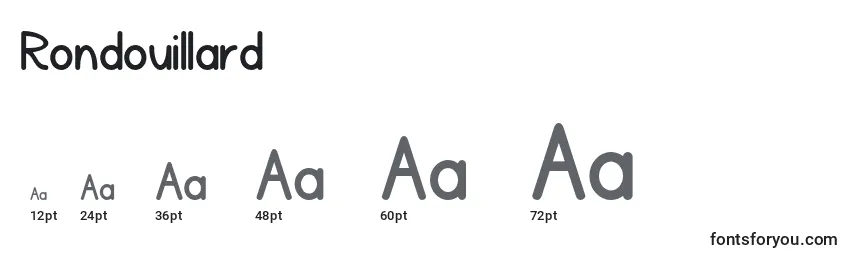 Rondouillard Font Sizes