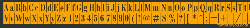 Bodonicameoc Font – Orange Fonts on Black Background