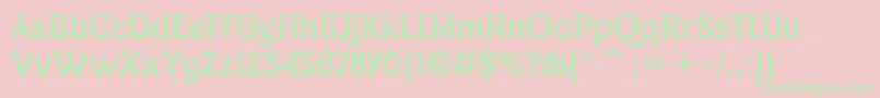 TypadositcTt Font – Green Fonts on Pink Background