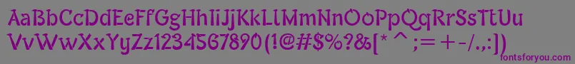 fuente TypadositcTt – Fuentes Moradas Sobre Fondo Gris