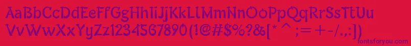 TypadositcTt-fontti – violetit fontit punaisella taustalla