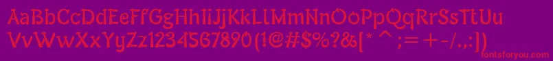 TypadositcTt Font – Red Fonts on Purple Background