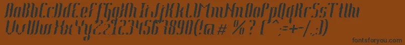 JohannaItalic-fontti – mustat fontit ruskealla taustalla
