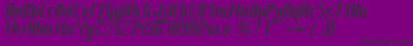 fuente JohannaItalic – Fuentes Negras Sobre Fondo Morado