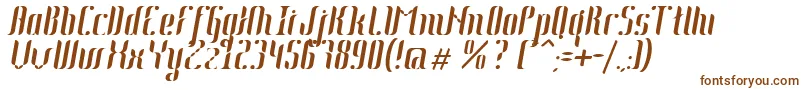 フォントJohannaItalic – 白い背景に茶色のフォント