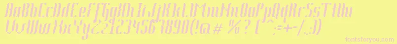 JohannaItalic Font – Pink Fonts on Yellow Background