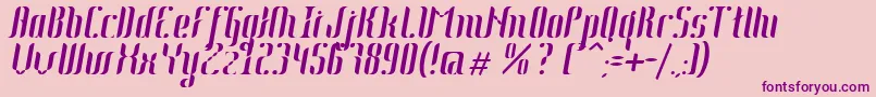 JohannaItalic Font – Purple Fonts on Pink Background