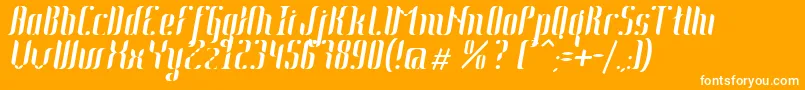 Шрифт JohannaItalic – белые шрифты на оранжевом фоне