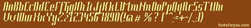JohannaItalic Font – Yellow Fonts on Brown Background