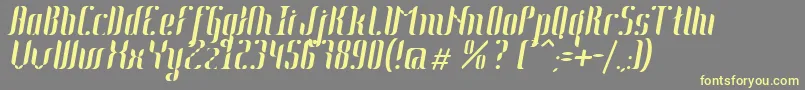 JohannaItalic-Schriftart – Gelbe Schriften auf grauem Hintergrund