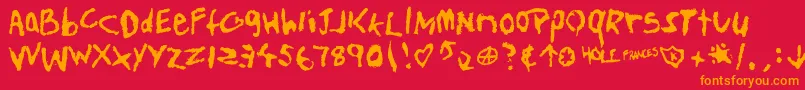 Подробнее о шрифте Teenspir Шрифт Teenspir – оранжевые шрифты на красном фоне