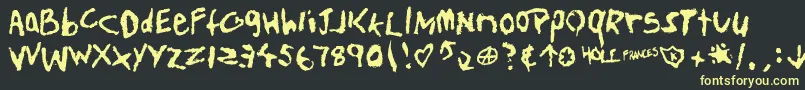 Teenspir Font – Yellow Fonts on Black Background