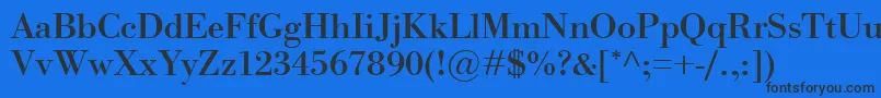 BodoniClassicoBold Font – Black Fonts on Blue Background