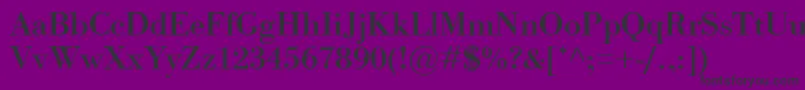 BodoniClassicoBold-Schriftart – Schwarze Schriften auf violettem Hintergrund