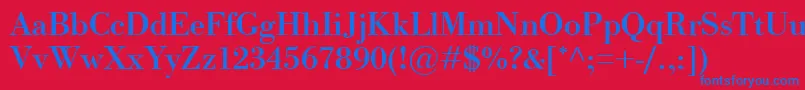 BodoniClassicoBold Font – Blue Fonts on Red Background