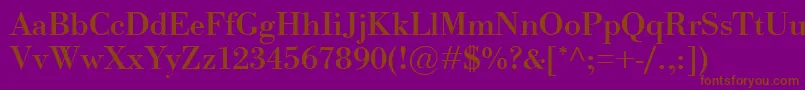 BodoniClassicoBold Font – Brown Fonts on Purple Background