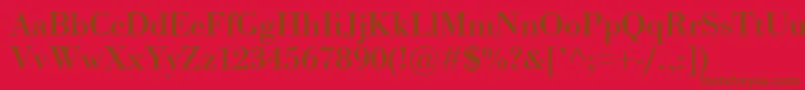 BodoniClassicoBold Font – Brown Fonts on Red Background