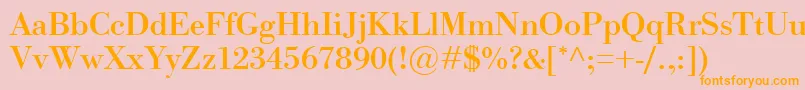 BodoniClassicoBold Font – Orange Fonts on Pink Background