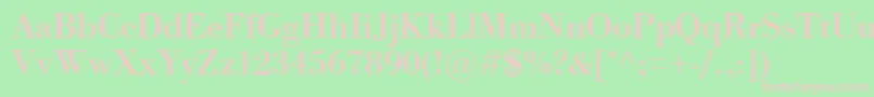 BodoniClassicoBold Font – Pink Fonts on Green Background