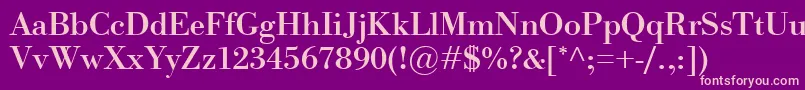 BodoniClassicoBold Font – Pink Fonts on Purple Background