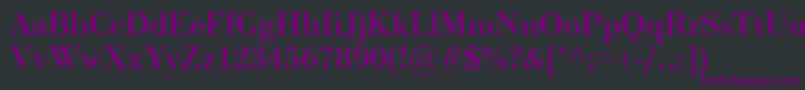BodoniClassicoBold Font – Purple Fonts on Black Background