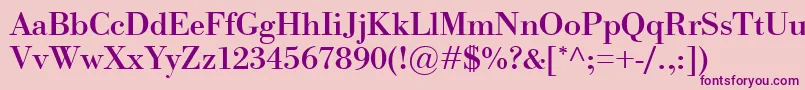 BodoniClassicoBold Font – Purple Fonts on Pink Background