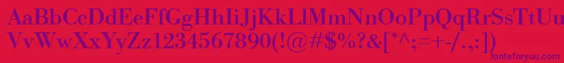 BodoniClassicoBold Font – Purple Fonts on Red Background