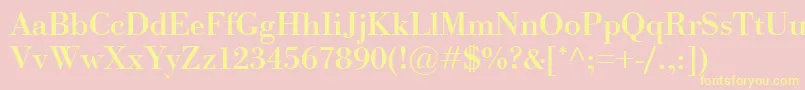 BodoniClassicoBold Font – Yellow Fonts on Pink Background