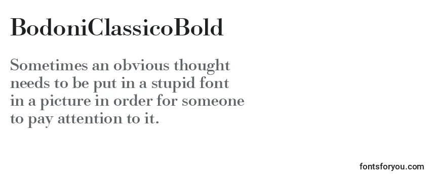 Шрифт BodoniClassicoBold