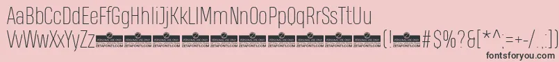 HeadingProThinTrial Font – Black Fonts on Pink Background