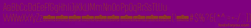 HeadingProThinTrial Font – Brown Fonts on Purple Background