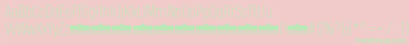 HeadingProThinTrial Font – Green Fonts on Pink Background