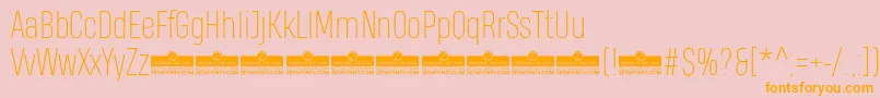 HeadingProThinTrial Font – Orange Fonts on Pink Background