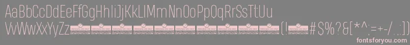 HeadingProThinTrial Font – Pink Fonts on Gray Background