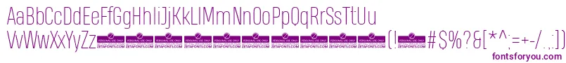 HeadingProThinTrial Font – Purple Fonts on White Background