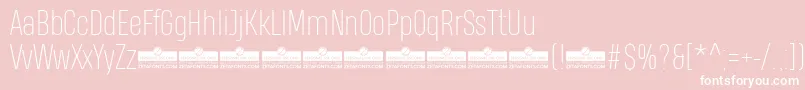 HeadingProThinTrial Font – White Fonts on Pink Background