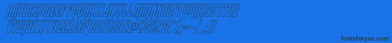 Hawkmoonshadowital Font – Black Fonts on Blue Background