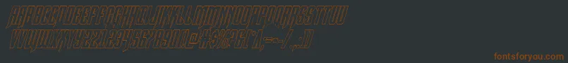 Шрифт Hawkmoonshadowital – коричневые шрифты на чёрном фоне