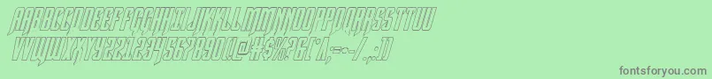 Hawkmoonshadowitalフォントについての詳細 フォントHawkmoonshadowital – 緑の背景に灰色の文字