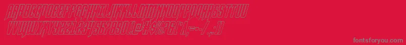 Hawkmoonshadowital Font – Gray Fonts on Red Background