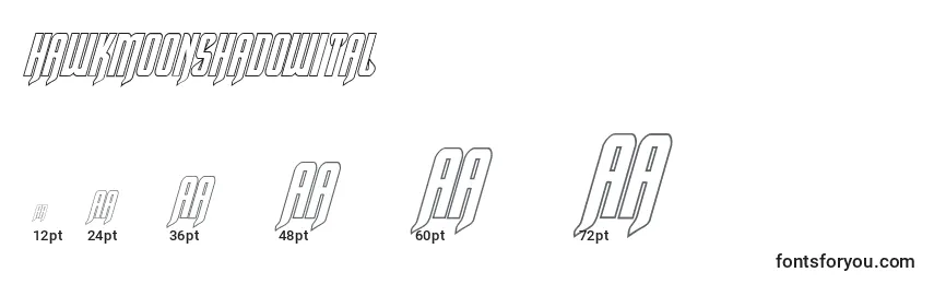 Hawkmoonshadowital Font Sizes