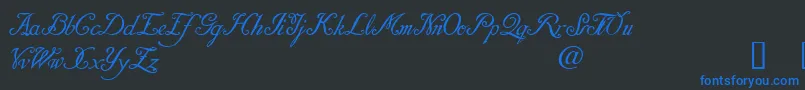 DaresielDemo Font – Blue Fonts on Black Background